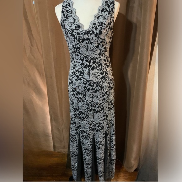 Lovely Grace Lace Tie Back Mermaid Dress - Picture 1 of 11
